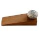 White Embossed Ceramic Crackle Wooden Door Stopper